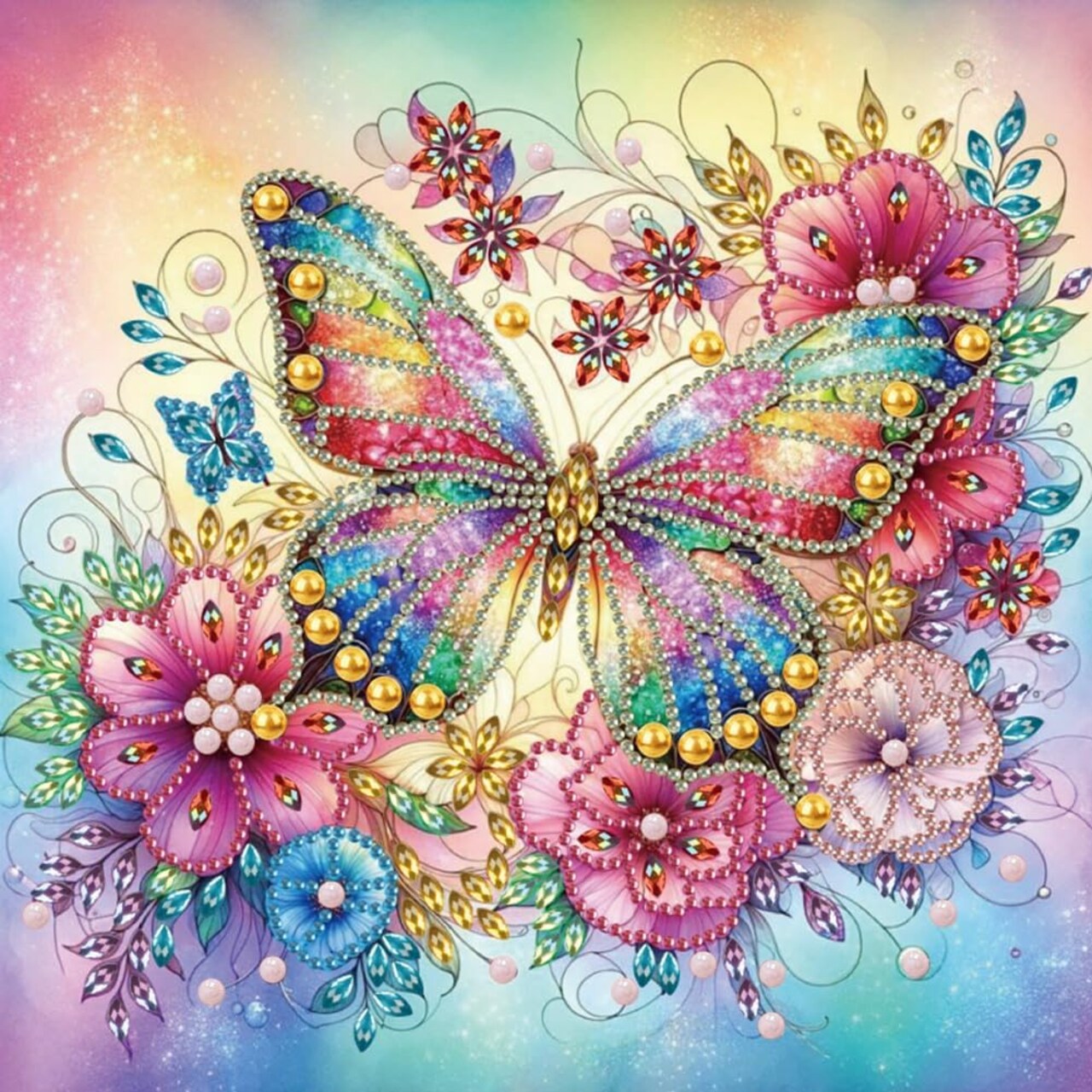 5D Special Shape Diamond Art Kits for Beginners,12×12inch/30×30cm, Flower